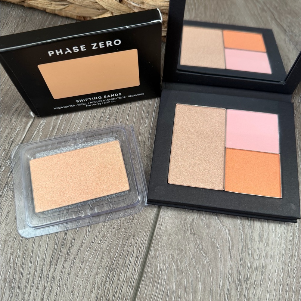 🆕 Phase Zero Pallette-Shifting Sands Highlight & Blush Peach, Pink, Champagne